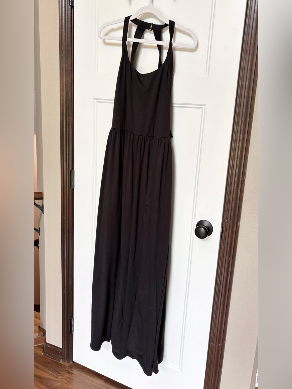 Halara Twisted Backless Split Flowy Maxi Resort Dress with Pockets sz Large - Picture 4 of 14